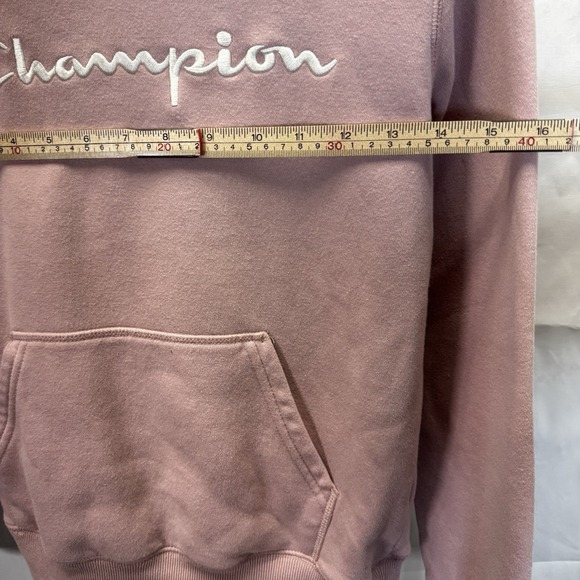 Champion Girls Rose Pink Long Sleeve Graphic Logo Hoodie Size Large - Picture 5 of 8